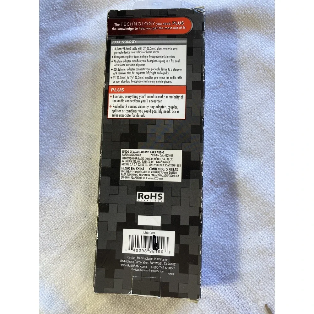 New RadioShack 4201039, 3.5mm 1/8